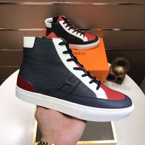 Replica Hermes High Tops Shoes For Men #1156190 $115.00 USD for Wholesale