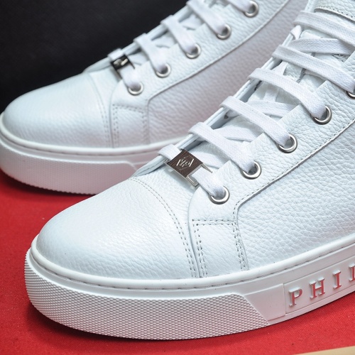 Replica Philipp Plein PP High Tops Shoes For Men #1156212 $88.00 USD for Wholesale