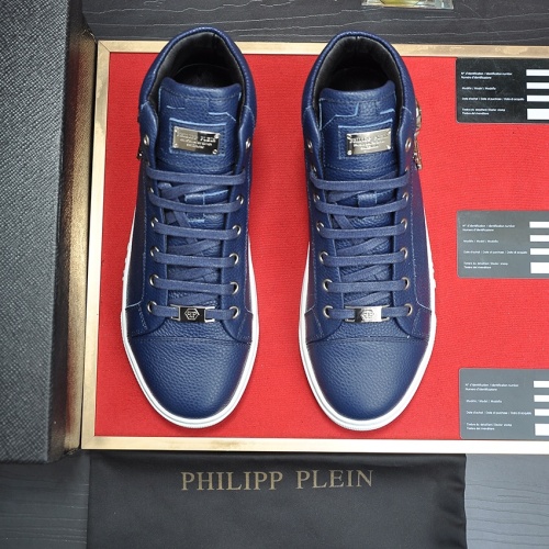 Replica Philipp Plein PP High Tops Shoes For Men #1156213 $88.00 USD for Wholesale