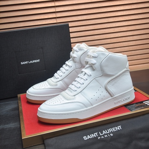 Yves Saint Laurent YSL High Tops Shoes For Men #1156217 $98.00 USD, Wholesale Replica Yves Saint Laurent YSL High Tops Shoes
