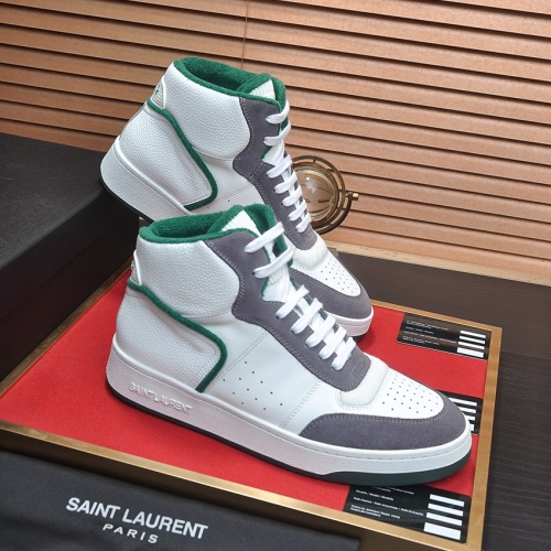 Replica Yves Saint Laurent YSL High Tops Shoes For Men #1156221 $98.00 USD for Wholesale