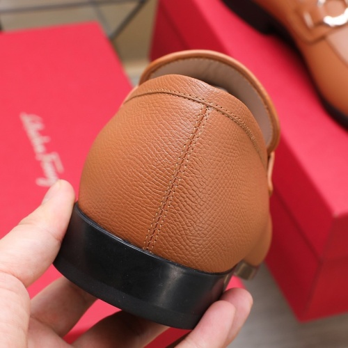 Replica Salvatore Ferragamo Leather Shoes For Men #1156270 $125.00 USD for Wholesale