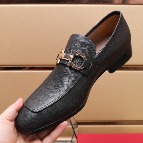 Replica Salvatore Ferragamo Leather Shoes For Men #1156271 $125.00 USD for Wholesale
