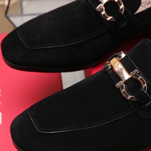 Replica Salvatore Ferragamo Leather Shoes For Men #1156274 $125.00 USD for Wholesale