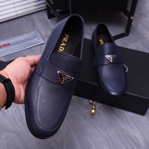 Replica Prada Leather Shoes For Men #1156361 $92.00 USD for Wholesale