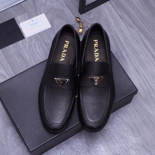 Replica Prada Leather Shoes For Men #1156362 $92.00 USD for Wholesale