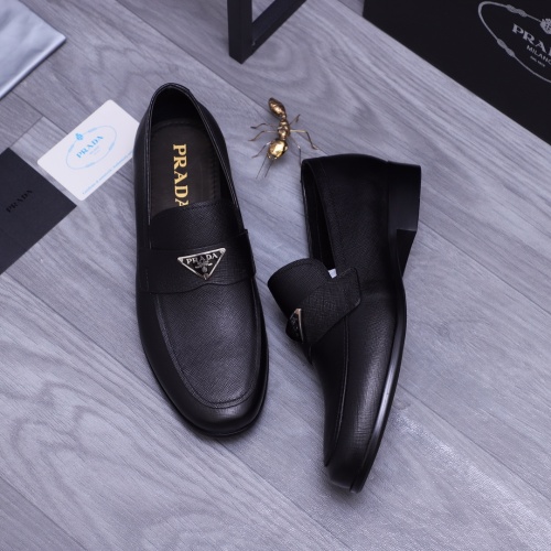 Replica Prada Leather Shoes For Men #1156362 $92.00 USD for Wholesale