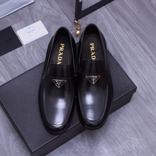 Replica Prada Leather Shoes For Men #1156363 $92.00 USD for Wholesale