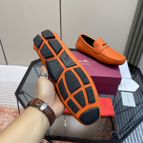Replica Salvatore Ferragamo Leather Shoes For Men #1156396 $102.00 USD for Wholesale