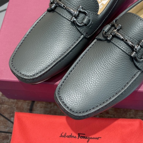 Replica Salvatore Ferragamo Leather Shoes For Men #1156400 $102.00 USD for Wholesale