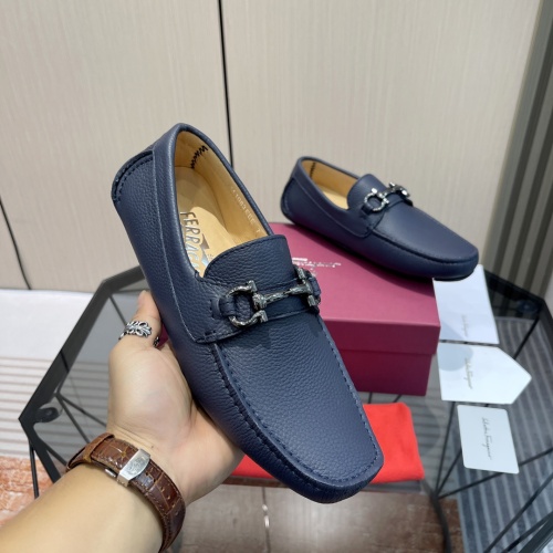Replica Salvatore Ferragamo Leather Shoes For Men #1156402 $102.00 USD for Wholesale