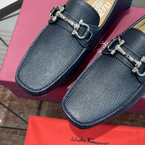 Replica Salvatore Ferragamo Leather Shoes For Men #1156405 $102.00 USD for Wholesale