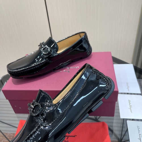 Replica Salvatore Ferragamo Leather Shoes For Men #1156406 $102.00 USD for Wholesale