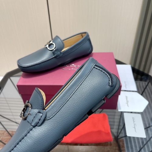 Replica Salvatore Ferragamo Leather Shoes For Men #1156408 $100.00 USD for Wholesale