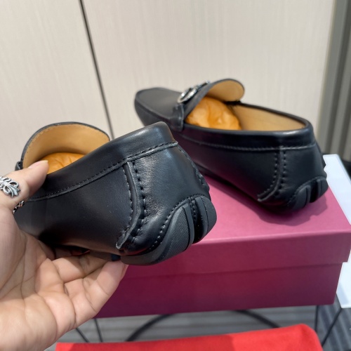 Replica Salvatore Ferragamo Leather Shoes For Men #1156409 $100.00 USD for Wholesale
