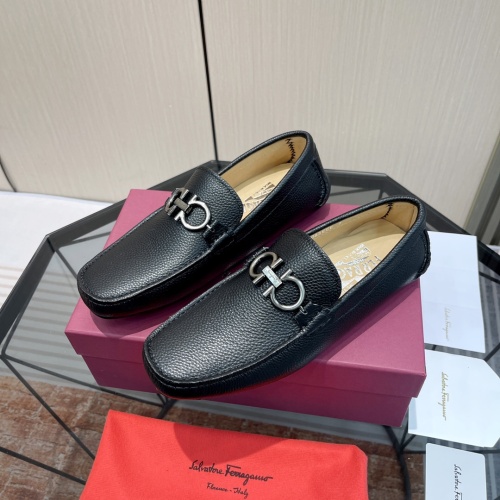 Salvatore Ferragamo Leather Shoes For Men #1156410 $100.00 USD, Wholesale Replica Salvatore Ferragamo Leather Shoes