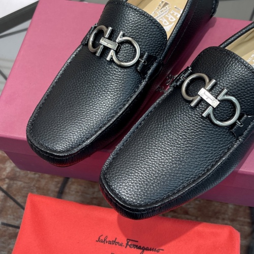 Replica Salvatore Ferragamo Leather Shoes For Men #1156410 $100.00 USD for Wholesale