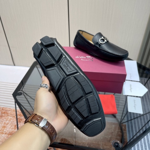 Replica Salvatore Ferragamo Leather Shoes For Men #1156410 $100.00 USD for Wholesale