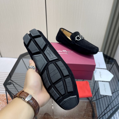 Replica Salvatore Ferragamo Leather Shoes For Men #1156411 $100.00 USD for Wholesale