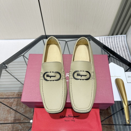 Replica Salvatore Ferragamo Leather Shoes For Men #1156440 $102.00 USD for Wholesale