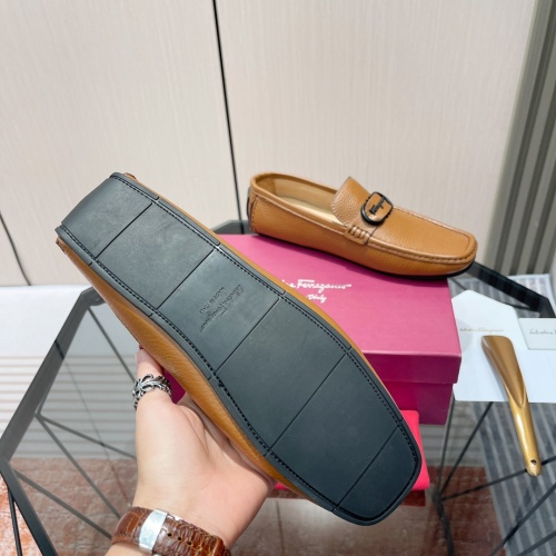 Replica Salvatore Ferragamo Leather Shoes For Men #1156441 $102.00 USD for Wholesale