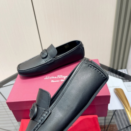 Replica Salvatore Ferragamo Leather Shoes For Men #1156445 $102.00 USD for Wholesale