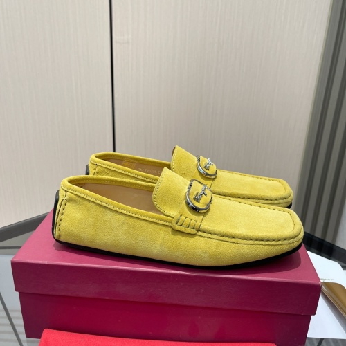 Replica Salvatore Ferragamo Leather Shoes For Men #1156452 $102.00 USD for Wholesale
