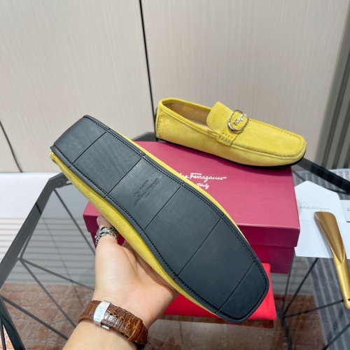 Replica Salvatore Ferragamo Leather Shoes For Men #1156452 $102.00 USD for Wholesale