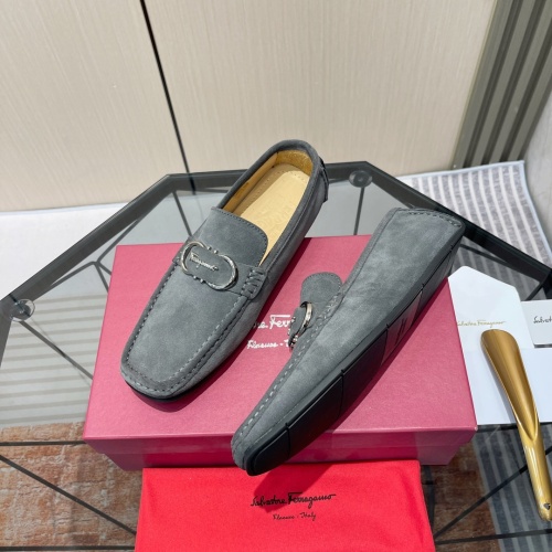 Salvatore Ferragamo Leather Shoes For Men #1156453 $102.00 USD, Wholesale Replica Salvatore Ferragamo Leather Shoes