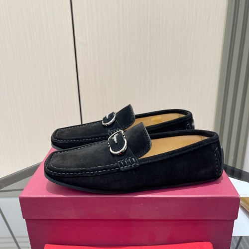 Replica Salvatore Ferragamo Leather Shoes For Men #1156454 $102.00 USD for Wholesale