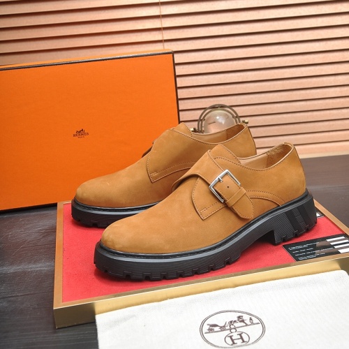 Hermes Leather Shoes For Men #1156606 $132.00 USD, Wholesale Replica Hermes Leather Shoes