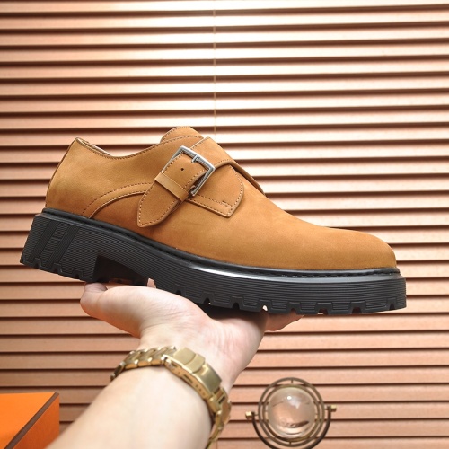 Replica Hermes Leather Shoes For Men #1156606 $132.00 USD for Wholesale
