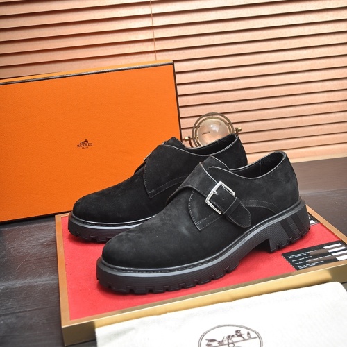 Hermes Leather Shoes For Men #1156608 $132.00 USD, Wholesale Replica Hermes Leather Shoes