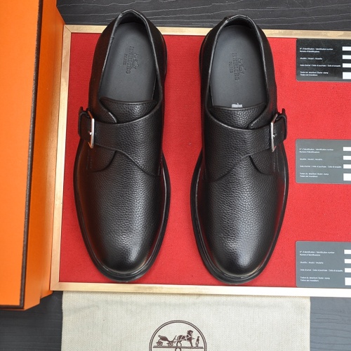 Replica Hermes Leather Shoes For Men #1156610 $132.00 USD for Wholesale
