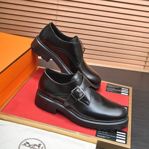 Replica Hermes Leather Shoes For Men #1156611 $132.00 USD for Wholesale