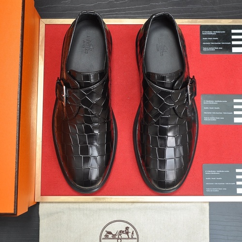 Replica Hermes Leather Shoes For Men #1156613 $132.00 USD for Wholesale