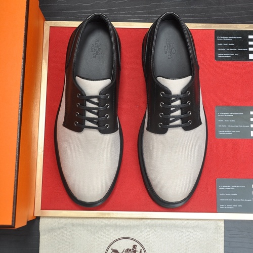 Replica Hermes Leather Shoes For Men #1156614 $132.00 USD for Wholesale