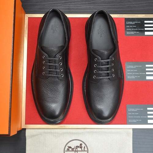 Replica Hermes Leather Shoes For Men #1156617 $132.00 USD for Wholesale