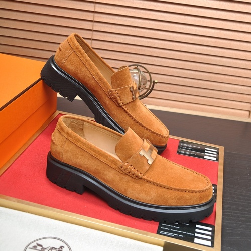 Replica Hermes Leather Shoes For Men #1156620 $135.00 USD for Wholesale