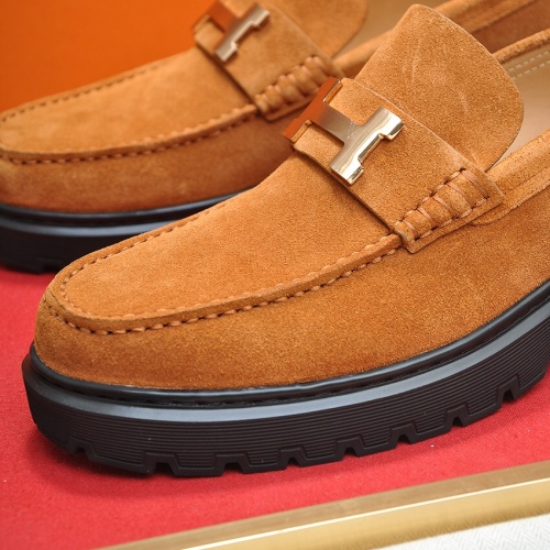 Replica Hermes Leather Shoes For Men #1156620 $135.00 USD for Wholesale