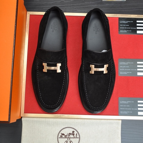 Replica Hermes Leather Shoes For Men #1156621 $135.00 USD for Wholesale