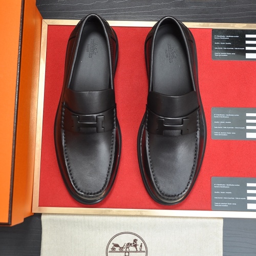 Replica Hermes Leather Shoes For Men #1156623 $135.00 USD for Wholesale