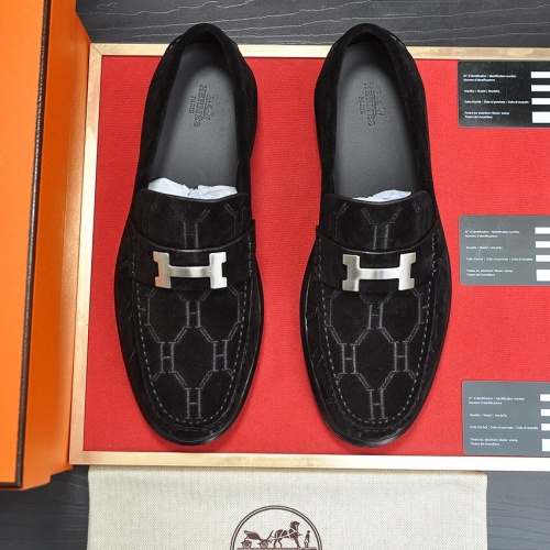 Replica Hermes Leather Shoes For Men #1156625 $135.00 USD for Wholesale
