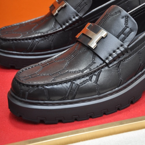 Replica Hermes Leather Shoes For Men #1156626 $135.00 USD for Wholesale