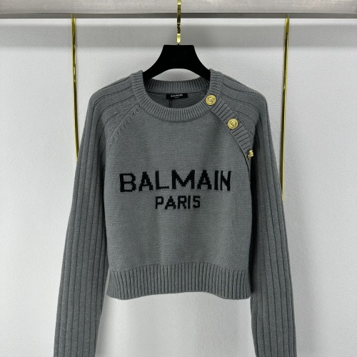 Balmain Sweaters Long Sleeved For Women #1156628 $98.00 USD, Wholesale Replica Balmain Sweaters