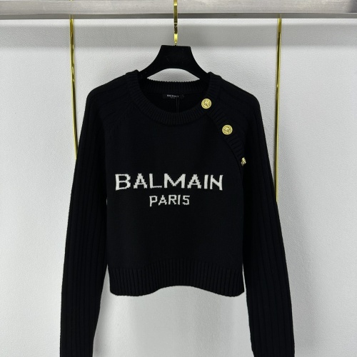 Balmain Sweaters Long Sleeved For Women #1156629 $98.00 USD, Wholesale Replica Balmain Sweaters