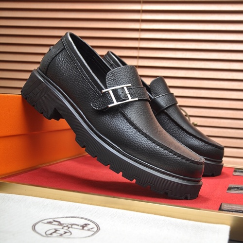 Replica Hermes Leather Shoes For Men #1156630 $135.00 USD for Wholesale
