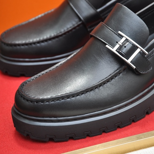 Replica Hermes Leather Shoes For Men #1156631 $135.00 USD for Wholesale