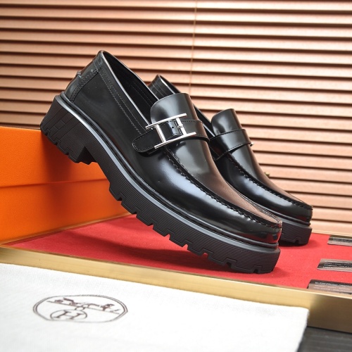 Replica Hermes Leather Shoes For Men #1156632 $135.00 USD for Wholesale
