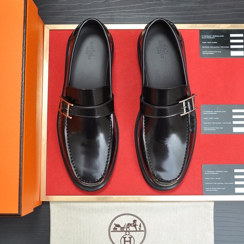 Replica Hermes Leather Shoes For Men #1156632 $135.00 USD for Wholesale